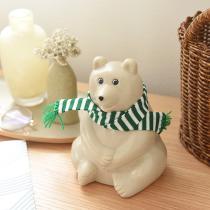 2023限定 しろくま貯金箱 マフラー付き polar bear money box シロクマ