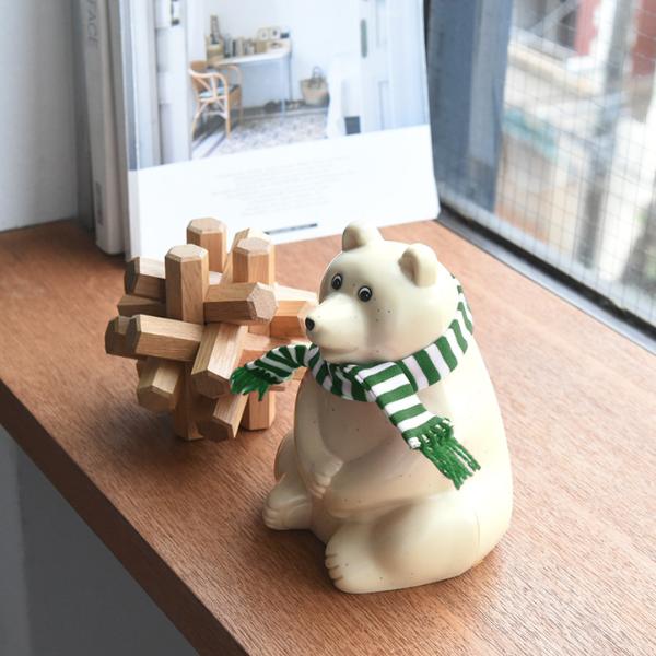 2023限定 しろくま貯金箱 マフラー付き polar bear money box シロクマ