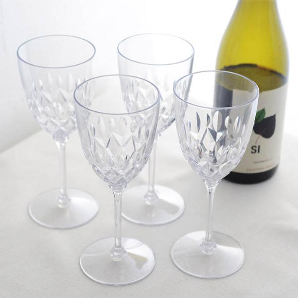 割れにくい ガラスのような ワイングラス 4個セット ｜ アンジェ web 